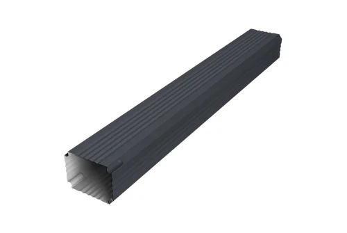 Труба гофрированная Vortex Lite Matt 76х102х1000мм RAL 7024 мокрый асфальт