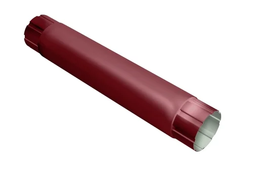 Труба круглая соединительная GL PE 90 мм 1 м RAL 3005 красное вино