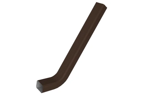 Труба гофрированная Vortex Lite Matt 76х102х1000мм с коленом RAL 8017 шоколад