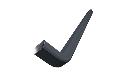 Труба гофрированная Vortex Lite Matt 76х102х3000мм с коленом RAL 7024 мокрый асфальт