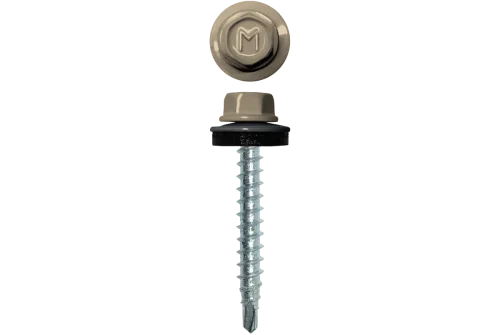 Саморез кровельный Daxmer 4,8х35 RAL 1015 (250) сверло №1