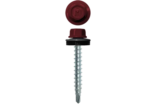 Саморез кровельный Daxmer 4,8х35 RAL 3005 (250) сверло №1