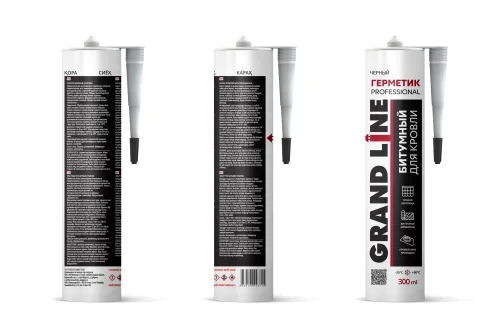 Герметик Grand Line Professional кровельный битумный 300мл черный