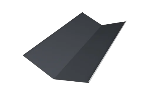 Планка ендовы нижней 300х300 0,45 PE с пленкой RAL 7024 мокрый асфальт (2м)
