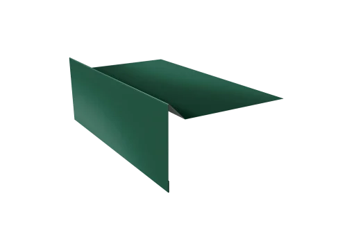 Планка ветровая для мягкой кровли простая 100х20х100 0,45 PE с пленкой RAL 6005 зеленый мох (3м)