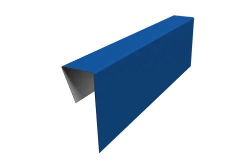 Планка приемная оконная фибросайдинга 0,5 Satin с пленкой RAL 5005 сигнальный синий (2м) – Столица крыш