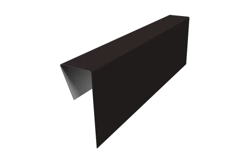 Планка приемная оконная фибросайдинга 0,5 Satin с пленкой RAL 9005 черный (3м) – Столица крыш