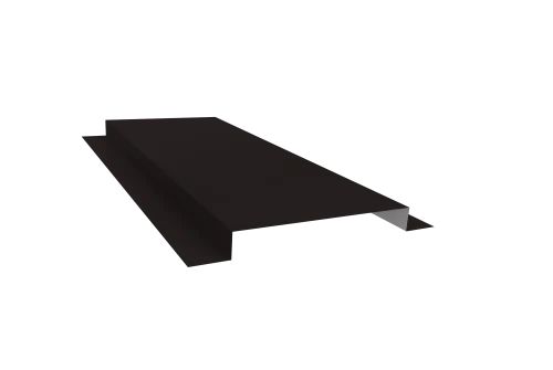 Планка кожуха сегментного 150 0,5 Satin с пленкой RAL 9005 черный (1,2м)