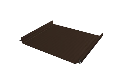 Кликфальц Pro Gofr Grand Line 0,5 GreenCoat Pural BT с пленкой на замках RR 887 шоколадно-коричневый (RAL 8017 шоколад) – Столица крыш