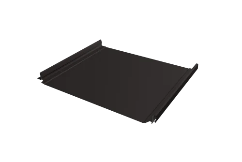 Кликфальц Pro Grand Line 0,5 GreenCoat Pural BT с пленкой на замках RR 32 темно-коричневый (RAL 8019 серо-коричневый) – Столица крыш