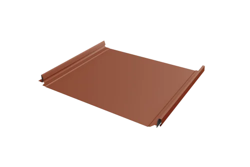 Кликфальц Pro Grand Line 0,5 PurLite Matt с пленкой на замках RAL 8004 терракота – Столица крыш