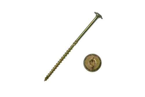 Саморез конструкционный тарельчатый Daxmer 6,0х80 (100шт) Torx желтый цинк