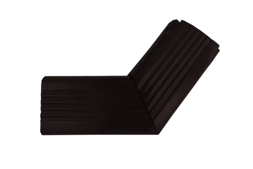 Колено трубы гофрированное боковое правое Vortex Lite Matt 76х102мм RAL 9005 черный
