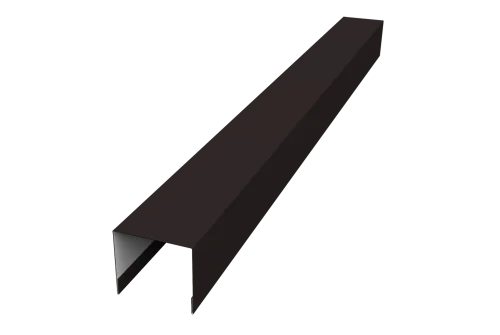 Стойка боковая крепежная для забора жалюзи Palermo 0,5 Satin RAL 9005 черный (3м) - Столица крыш