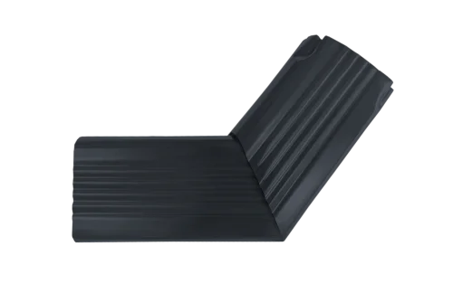 Колено трубы гофрированное боковое правое Vortex Lite Matt 76х102мм RAL 7024 мокрый асфальт