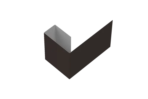 Финишный профиль фибросайдинга 0,45 PE с пленкой RR 32 темно-коричневый (2м) – Столица крыш
