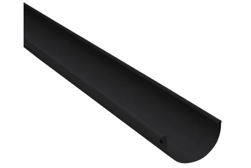 Желоб полукруглый GL PU Matt 125 мм 3 м RAL 9005 черный