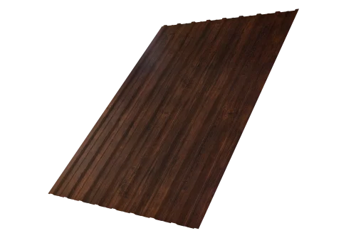 Профнастил С10A 0,45 Print Premium Cherry Wood Dark FTC - Столица крыш