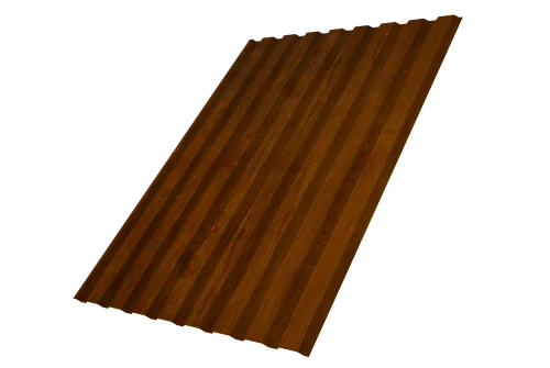 Профнастил С20A 0,45 Print Premium Golden Wood Intense FTC - Столица крыш