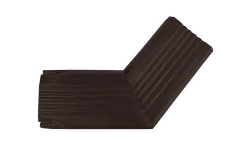 Колено трубы гофрированное боковое левое Vortex Lite 76х102мм Matt RR 32 темно-коричневый