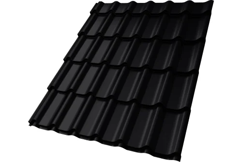 Металлочерепица Классик ("Classic") v01 0,5 Satin RAL 9005 черный GrandLine – Столица крыш
