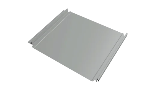 Кликфальц Double Pro Grand Line 0,45 PE с пленкой на замках RAL 9006 бело-алюминиевый – Столица крыш