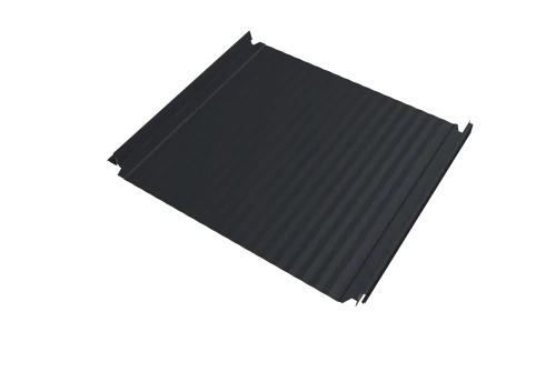 Кликфальц Double Pro Gofr Grand Line 0,45 PE с пленкой на замках RAL 7024 мокрый асфальт – Столица крыш