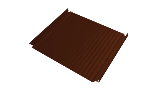Кликфальц Double Pro Gofr Grand Line 0,5 Satin с пленкой на замках RAL 3009 оксидно-красный – Столица крыш